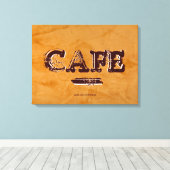 ヴィンテージカフェキッチンキャンバスプリント – ダンテプラスター キャンバスプリント (インサイチュ (ウッドフロア))