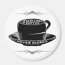 ヴィンテージカフェコーヒー標識磁石