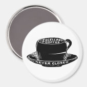 ヴィンテージカフェコーヒー標識磁石 マグネット (正面/裏面)