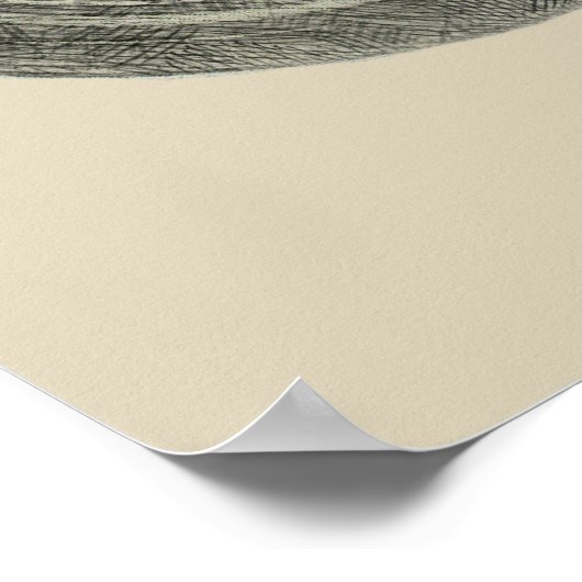 ヴィンテージカフェレーサーオートバイインプリント 図解入りの、写真付きの ポスター (角)