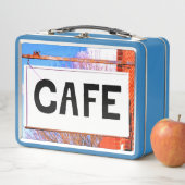 ヴィンテージカフェ標識 メタルランチボックス (インサイチュ)