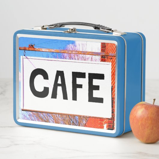 ヴィンテージカフェ標識 メタルランチボックス (インサイチュ)