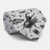 ヴィンテージカブトムシ飛んでいる・昆虫昆虫学グレー ネクタイ (ロール)