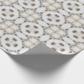 ヴィンテージカプチーノコーヒーパステルクリスマスNo 10 ラッピングペーパー (角)