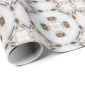 ヴィンテージカプチーノコーヒーパステルクリスマスNo 10 ラッピングペーパー (ロールコーナー)