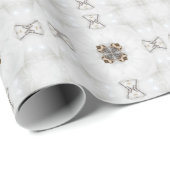 ヴィンテージカプチーノコーヒーパステルクリスマスNo 14 ラッピングペーパー (ロールコーナー)