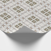 ヴィンテージカプチーノコーヒーパステルクリスマスNo 15 ラッピングペーパー (角)