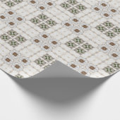 ヴィンテージカプチーノコーヒーパステルクリスマスNo 17 ラッピングペーパー (角)