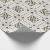 ヴィンテージカプチーノコーヒーパステルクリスマスNo 19 ラッピングペーパー (角)