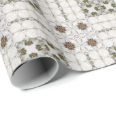 ヴィンテージカプチーノコーヒーパステルクリスマスNo 19 ラッピングペーパー (ロールコーナー)