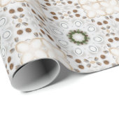 ヴィンテージカプチーノコーヒーパステルクリスマスNo 20 ラッピングペーパー (ロールコーナー)