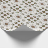 ヴィンテージカプチーノコーヒーパステルクリスマスNo 21 ラッピングペーパー (角)