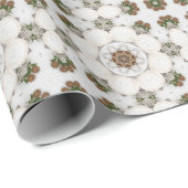 ヴィンテージカプチーノコーヒーパステルクリスマスNo 21 ラッピングペーパー (ロールコーナー)