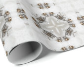 ヴィンテージカプチーノコーヒーパステルクリスマスNo 8 ラッピングペーパー (ロールコーナー)