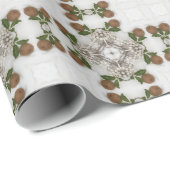 ヴィンテージカプチーノコーヒーパステルクリスマスNo 9 ラッピングペーパー (ロールコーナー)