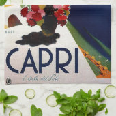 ヴィンテージカプリイタリアトラベル キッチンタオル (折り畳み)