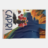 ヴィンテージカプリイタリアトラベル キッチンタオル (横)