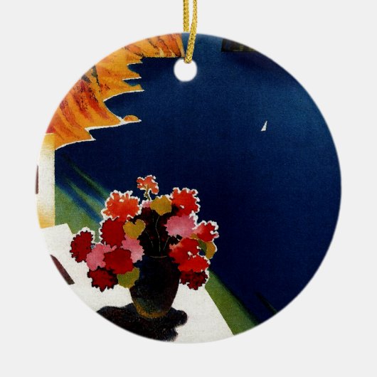 ヴィンテージカプリイタリアトラベル セラミックオーナメント (正面)