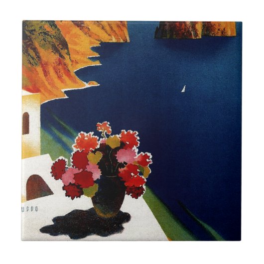 ヴィンテージカプリイタリアトラベル タイル (正面)