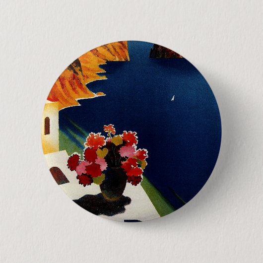 ヴィンテージカプリイタリアトラベル 缶バッジ (正面)