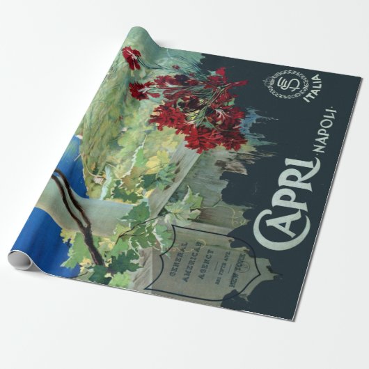 ヴィンテージカプリナポリItaly旅行ポスター ラッピングペーパー (アンロールド)