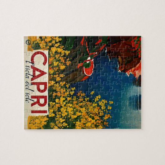 ヴィンテージカプリリソラデルソレイタリアア絵画ートズ ジグソーパズル (横)