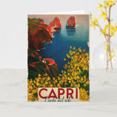 ヴィンテージカプリリゾラデルソレイタリア カード (黄色い花)