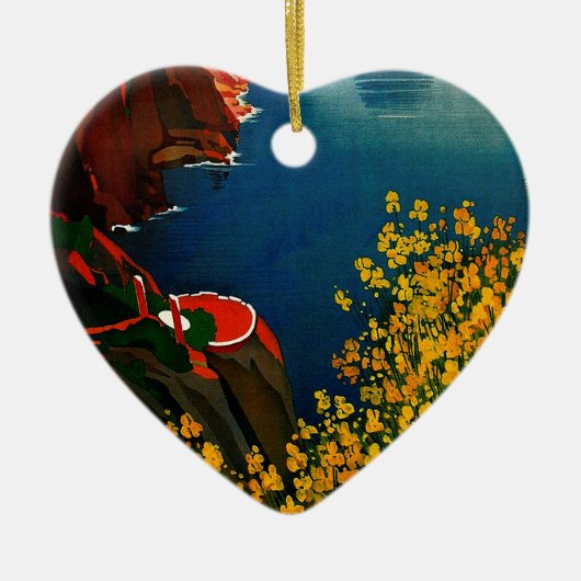 ヴィンテージカプリリゾラデルソレイタリア セラミックオーナメント (正面)