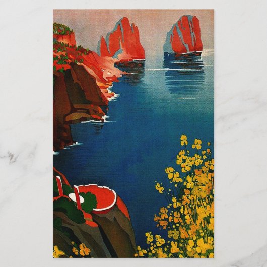 ヴィンテージカプリリゾラデルソレイタリア 便箋 (正面)