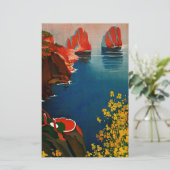 ヴィンテージカプリリゾラデルソレイタリア 便箋 (スタンド正面)