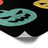 ヴィンテージカボチャおもしろいハロウィーンレトロギフト ポスター (角)