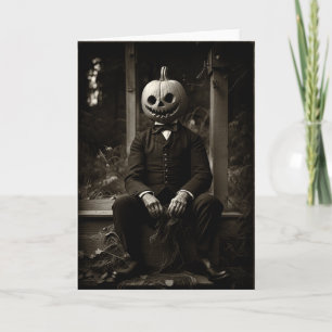 ヴィンテージカボチャのヘッドハロウィンカード カード