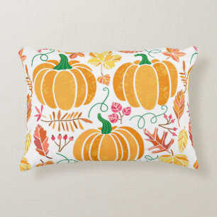 ヴィンテージカボチャイラストレーションセットを白地で分離 アクセントクッション
