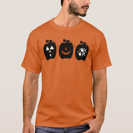 ヴィンテージカボチャデザインレトロハロウィーン Tシャツ (正面)