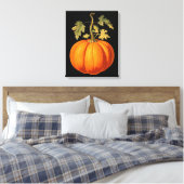 ヴィンテージカボチャプリント キャンバスプリント (インサイチュ (寝室))