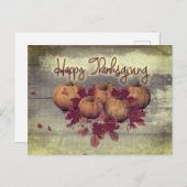 ヴィンテージカボチャ招待状はがき ポストカード (正面/裏面)