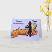 ヴィンテージカボチャ歌カード カード (黄色い花)