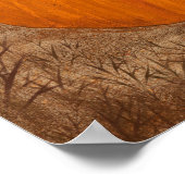 ヴィンテージカボチャ水彩画 ポスター (角)