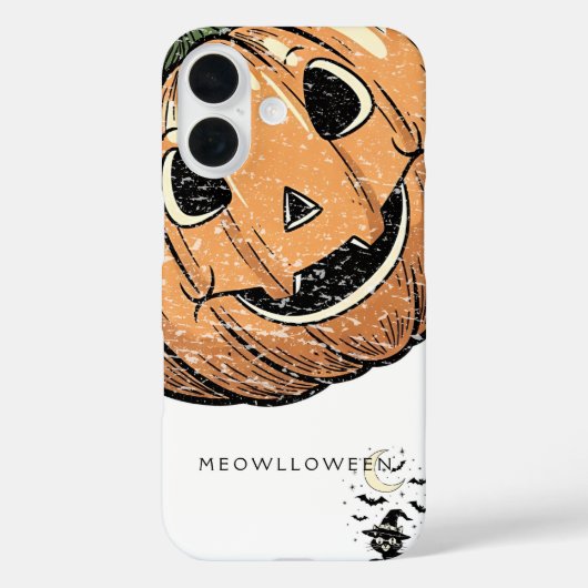 ヴィンテージカボチャ猫「Meowloween」 iPhoneケース Case-Mate iPhoneケース (裏面)