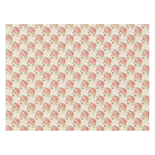 ヴィンテージカボチャ秋ストライプの赤ちゃんシャワーデコール テーブルクロス (正面(横))