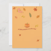 ヴィンテージカボチャ赤ちゃんシャワー招待酒盤 招待状 (裏面)