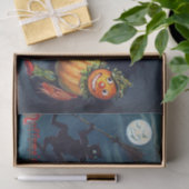 ヴィンテージカボチャ魔女ブラックキャットパーティー組織 薄葉紙 (ギフト)