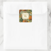 ヴィンテージカボチャ&グルズモノグラムスクエアステッカー スクエアシール (バッグ)