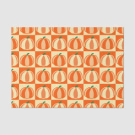 ヴィンテージカボプキンオレンジタータンチェック格子感謝祭 薄葉紙