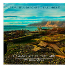 ヴィンテージカマノアイランド州パークWA編集可能 ポスター