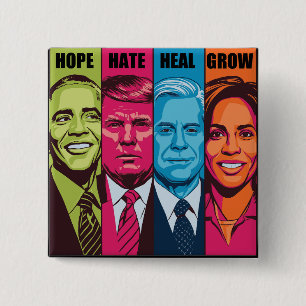 ヴィンテージカマラハリスホープhate heal grow 缶バッジ