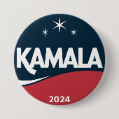 ヴィンテージカマラハリス2024大統領選挙 缶バッジ (正面)