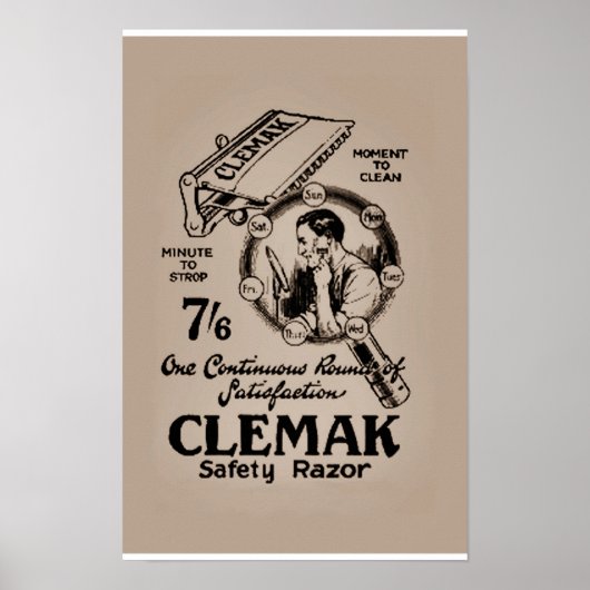 ヴィンテージカミソリのポスター ポスター (正面)