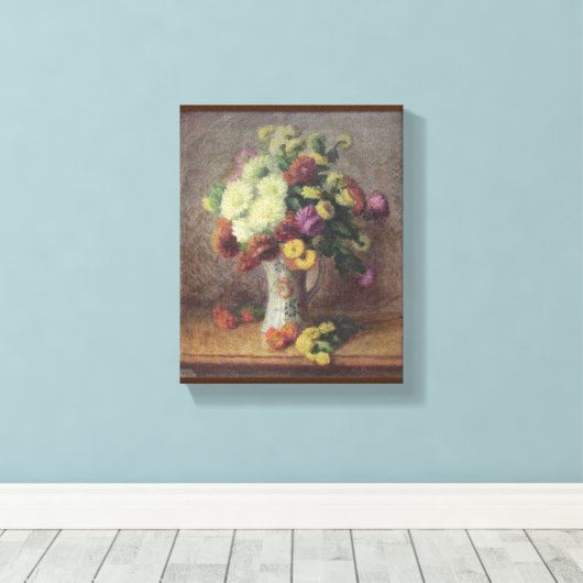 ヴィンテージカミーユヴァグヌアブーケオブフラワーズ キャンバスプリント (インサイチュ (ウッドフロア))