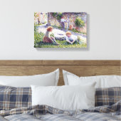 ヴィンテージカミーユ・ピサロ・チルドレン・オン・ザ・ファーム キャンバスプリント (インサイチュ (寝室))